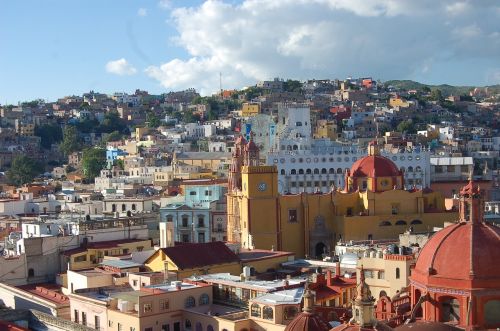 Guanajuato, Miestas, Meksika, Peizažai, Dangus, Vaizdas, Perspektyva, Kelionė, Turizmas, Kultūra, Meksikietis