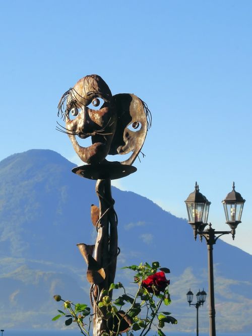 Gvatemala, Atitlan, Totemas, Apdailos Ugnikalnis, Grindų Šviestuvas