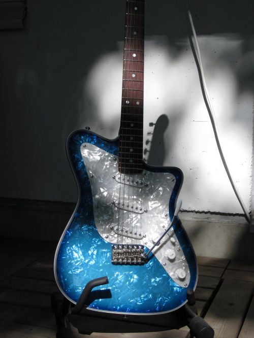 Gitara, Muzika, Balta, Mėlynas