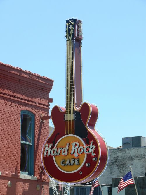 Gitara, Hard Rock Cafe Memphis, Memfis, Usa, Amerikietis