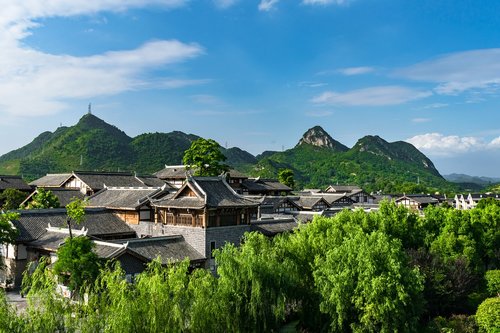 Guiyang,  Qingyan Senovės Miestas Vakarų,  Kalnų,  Žalia Kalnų,  Ao Jama,  Senovės Architektūra,  Atrakcionai