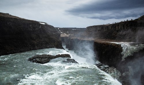 Gullfoss,  Krioklys,  Islandija,  Įsisiautėjęs,  Turizmas,  Natūralus,  Atostogos,  Didingas
