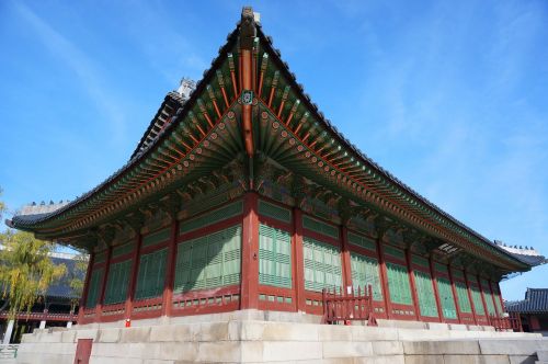 Gyeongbok Rūmai, Rūmai, Rūmai, Dangus, Korėjos Kultūra, Kultūra, Uždraustasis Miestas, Kraštovaizdis, Kultūros Vertybė, Korėja, Seulas, Mėlynas, Turistų Kelionės Tikslas, Tradicinis