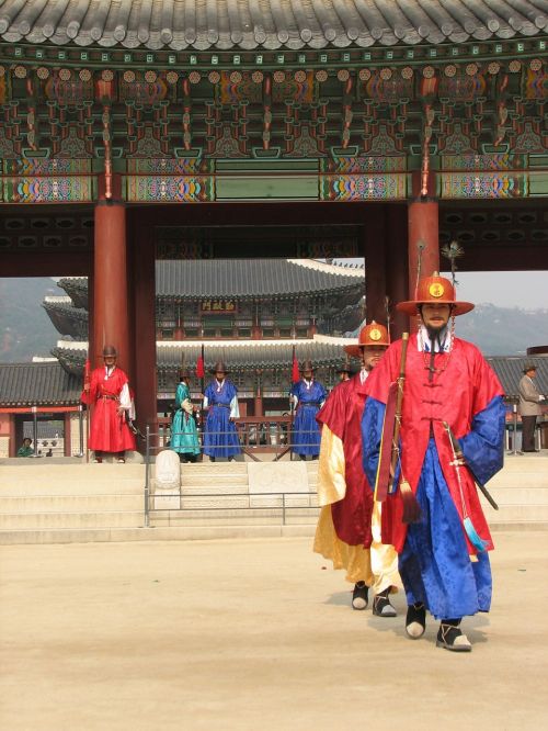 Gyeongbokgung, Rūmai, Į Pietus, Korėja, Seulas, Tradicinis, Kultūra, Turistinis, Asija