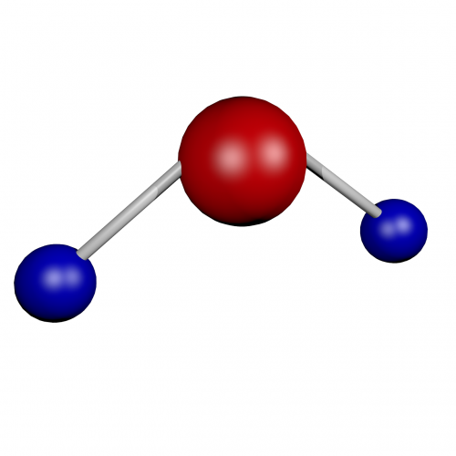 H2O, Vanduo, Molekulė, Struktūrinė Formulė, Chemija, Struktūra, 3D