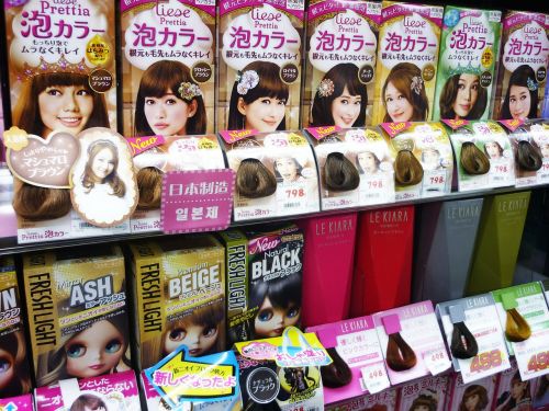 Plaukų Dažai, Grožio Produktai, Asija, Japonija, Produktai, Laikyti, Parduotuvė, Lentyna