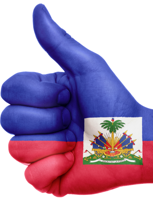 Haiti, Vėliava, Ranka, Nacionalinis, Pirštai, Patriotinis, Patriotizmas, Karibai, Haitis, Gestas, Nykščiai Aukštyn