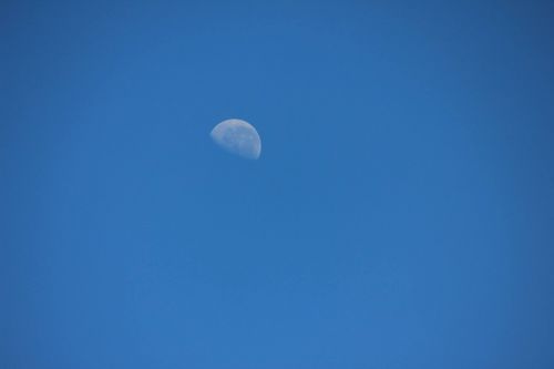 Pusė, Mėnulis, Mėlynas Dangus