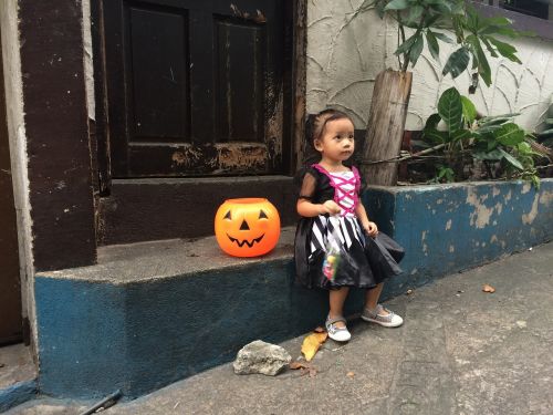 Halloween, Maža Mergaitė, Mergaitė, Įdomu, Mielas, Moliūgas