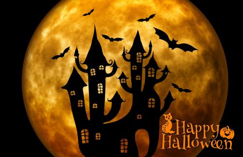 Halloween, Pilis, Keista, Sirrealis, Atmosfera, Šikšnosparnis, Mėnulis, Siluetas