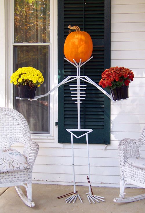 Skeletas,  Moliūgas,  Ruduo,  Kritimas,  Halloween,  Gėlės,  Halloween Skeleto Man