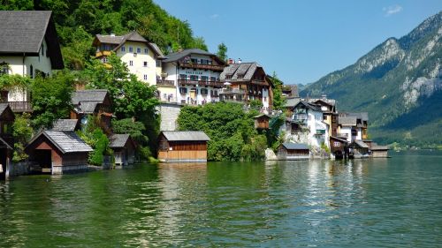 Hallstatt, Austria, Ežeras, Alpės, Alpių, Architektūra