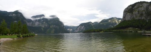 Hallstätter See, Ežeras, Hallstatt, Obertraun, Austria, Panorama, Alpių