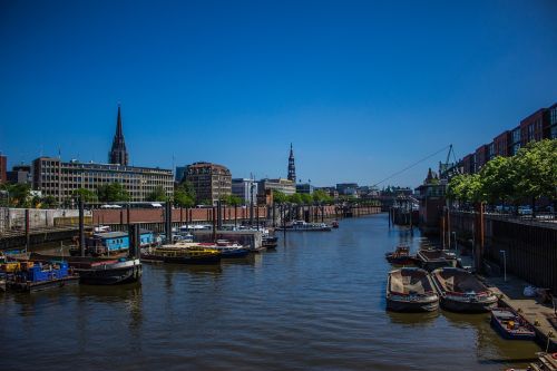 Hamburgas, Speicherstadt, Kanalas, Vandens Keliai, Architektūra, Pastatas, Tiltas, Vanduo