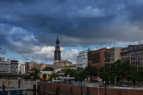 Hamburgas, Hamburger-Michel, Hanzos Miestas, St Michaelis, Bažnyčia, Panorama