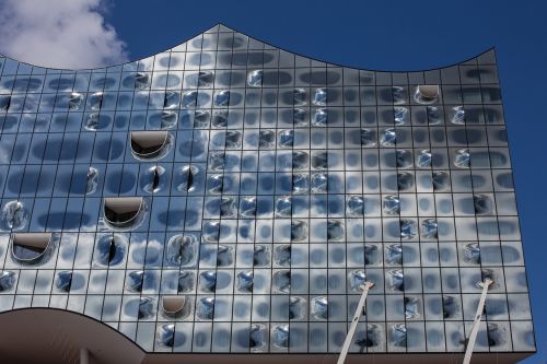 Hamburgas, Elbės Filharmonijos Salė, Pastatas, Architektūra, Stiklo Fasadas