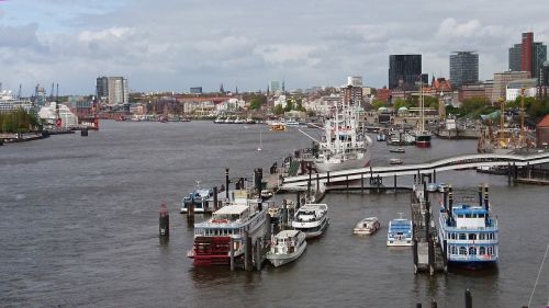 Hamburgas, Uostas, Landungsbrücken, Elbe, Lankytinos Vietos