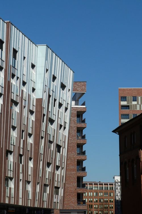 Hamburgas, Namai, Architektūra, Šiuolaikiška, Fasadas, Abstraktus, Vokietija