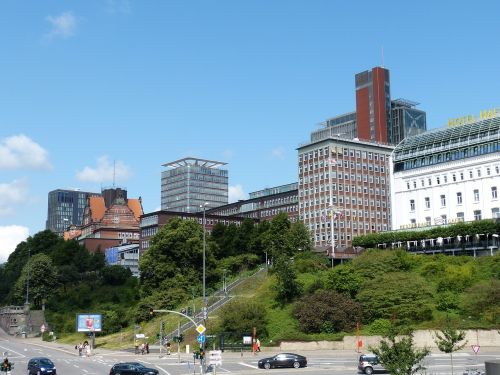 Hamburgas,  Hanzos Miestas,  Architektūra,  Landungsbrücken,  Parkas,  Uostas,  Viešbutis