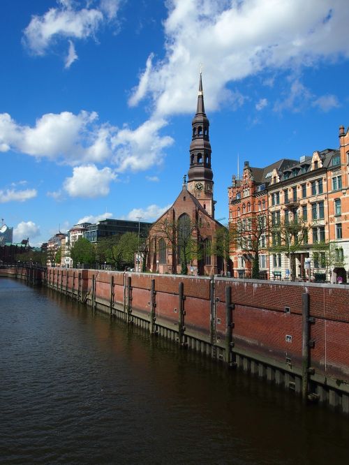 Hamburgas,  Bažnyčia,  Bankas,  Bokštas
