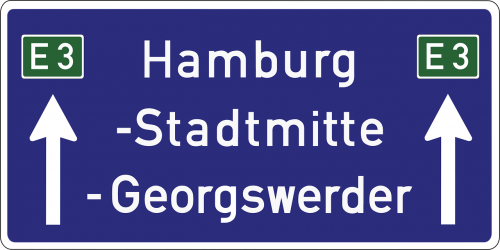 Hamburgas,  Autobahn,  Kelio Ženklas,  Simbolis,  Greitkelis,  Greitkelis,  Vokietija,  Kryptis,  Eismas,  Nemokama Vektorinė Grafika
