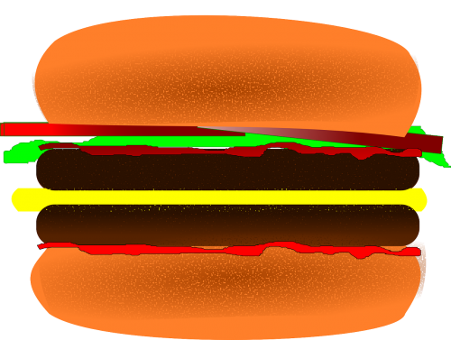 Mėsainis, Cheeseburger, Maistas, Nesveikas Maistas, Greitas Maistas, Mcdonalds, Nemokama Vektorinė Grafika