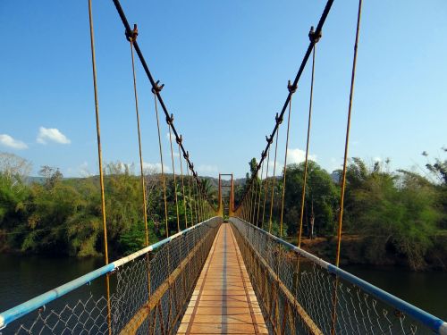 Kabantis Tiltas, Gangavali Upė, Lyno Tiltas, Ramanguli, Karnataka, Indija