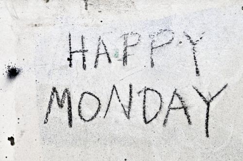 Pirmadienį,  Grafiti,  Balta,  Siena,  Laimingas Pirmadienio Graffiti