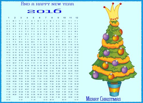 Kalendorius,  Metai,  Mėnesių,  Dienos,  Savaitės,  Apdaila,  Data,  Diena,  2016,  Laimingų Naujųjų Metų