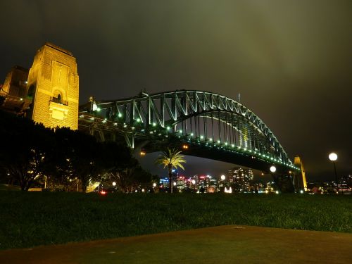 Uosto Tiltas, Sidnėjus, Naktis, Tiltas