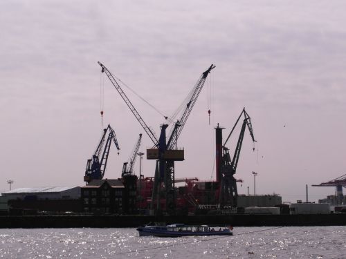 Uosto Kranai, Uostas, Hamburgas, Kranai