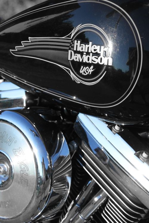 Harley Davidson, Motociklas, Harley, Motociklai, Usa, Davidson, Blizgesys, Variklis, Chromas, Iš Šono, Chromo Blizgesys