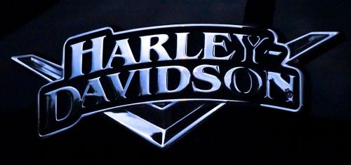 Harley Davidson, Logotipas, Motociklai, Blizgantis, Metalas, Juoda, Chromas