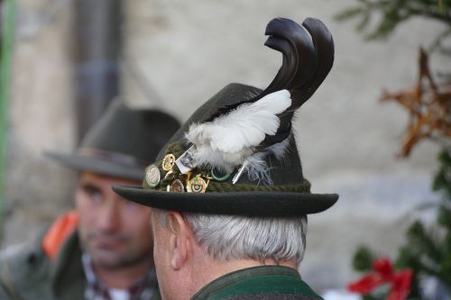 Skrybėlę, Plunksna, Kontaktoriai, Liaudies Šventė, Metų Rinka, Bavarija, Kostiumas, Galva, Tradicija