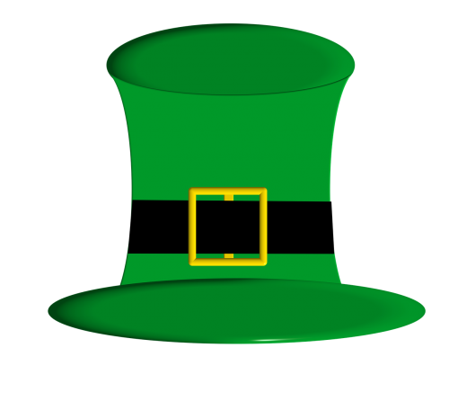 Skrybėlę, Žalias, Geltona, Šv Patriko Diena, Airiškas, Dizainas, Grafika, Elementas
