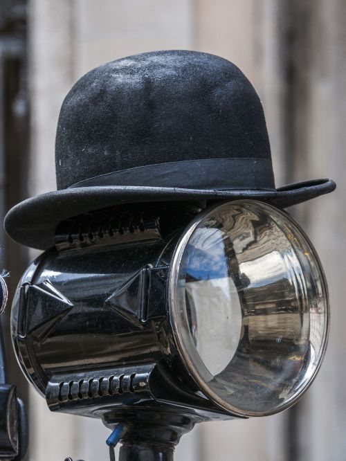 Skrybėlę, Boulingo Skrybėlė, Kepurės Vintage, Juoda, Seno Automobilio Žibintai
