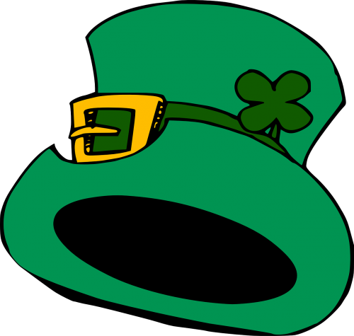 Skrybėlę, Žalias, Airiškas, Laimingas, Šaukštas, Simbolis, Kovas, Pavasaris, Šventė, St, Patrick, Nemokama Vektorinė Grafika