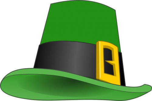 Skrybėlę, Žalias, Leprechaun, Airiškas, Juoda, Nemokama Vektorinė Grafika