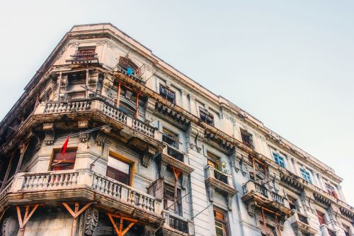 Havana, Kuba, Miestas, Miesto, Pastatas, Apartamentai, Fasadas, Architektūra, Istorinis, Turizmas, Centro