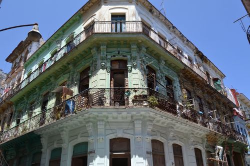 Havana, Kuba, Pastatas, Namai, Fasadas