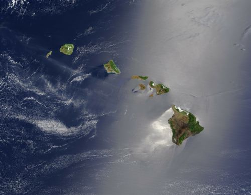 Hawaii, Salos, Salų Grandinė, Archipelagas, Pietų Jūra, Aloha Valstija, Palydovinė Nuotrauka, Palydovinis Vaizdas, Oro Vaizdas