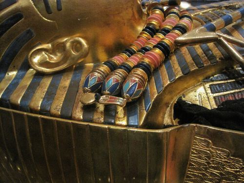 Mama,  Egyptian,  Galvos Apdangalai,  Auksas,  Stiklas,  Dekoratyvinis,  Kopija,  Galvos Gabaliukas Iš Tutankhamono Mamytės