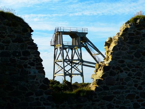 Galvos Rėmas, Mine, Botallack Mine, St Tik, Cornwall, Anglija Britanija