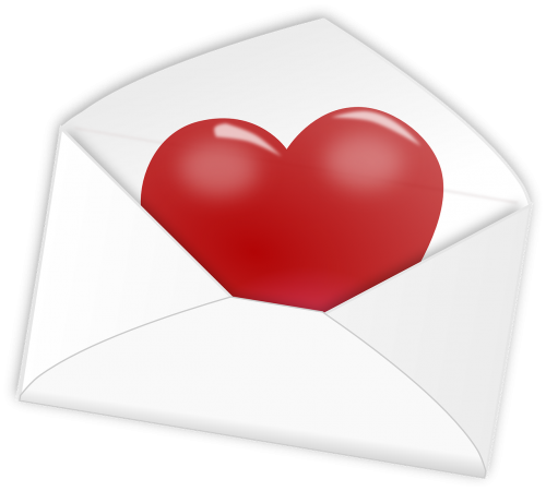 Širdis, Laiškas, Meilė, Paštas, Valentine, Romantiškas, Nemokama Vektorinė Grafika