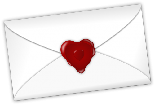 Širdis, Laiškas, Meilė, Paštas, Valentine, Antspaudas, Romantiškas, Nemokama Vektorinė Grafika