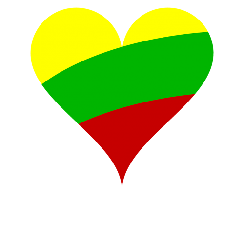 Širdis, Meilė, Vėliava, Lietuviu