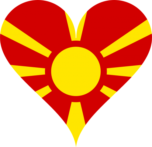 Širdis, Vėliava, Makedonija, Meilė, Tautinė Vėliava