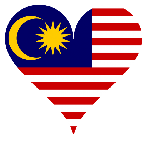 Širdis, Meilė, Malaizija, Asija, Pietryčių Azija, Vėliava, Herbas, Pusmėnulis