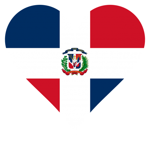 Širdis, Meilė, Dominikos Respublika, Sala, Antilai, Širdies Formos, Vėliava, Herbas, Širdies Formos