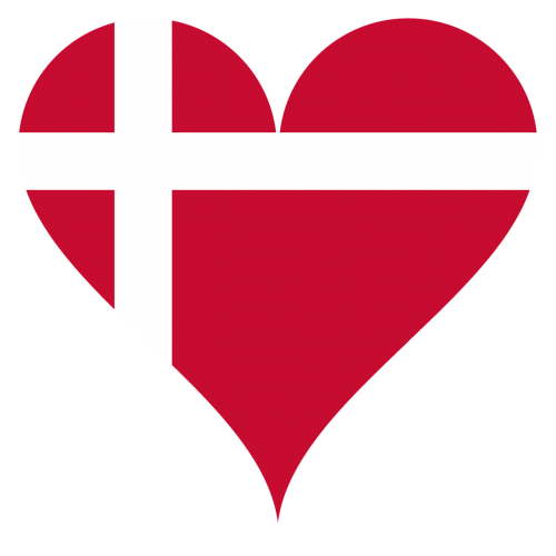 Širdis, Meilė, Vėliava, Denmark, Raudona, Kirsti, Europa